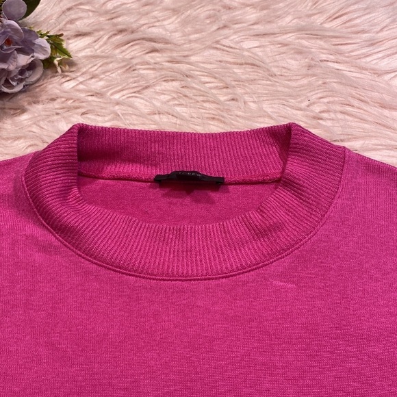 J. Crew Supercozy Mockneck Pullover Sweater Pink sz S - Picture 3 of 11